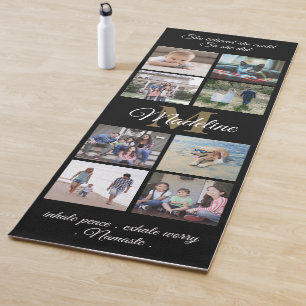 Esterilla De Yoga 2 Personalizados laterales Mantra Black & Gold Mon