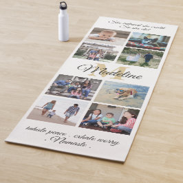 Esterilla De Yoga 2 Personalizados laterales Mantra White & Gold Mon