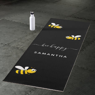 Esterilla De Yoga Abeja negra abejas felices bumble abejas verano di