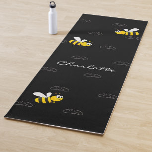Esterilla De Yoga Abejas felices negras de verano diversión humor mo