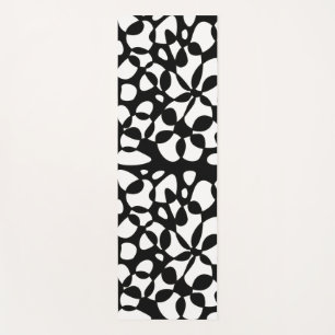 Esterilla De Yoga Abstracción de celdas Blanco negro