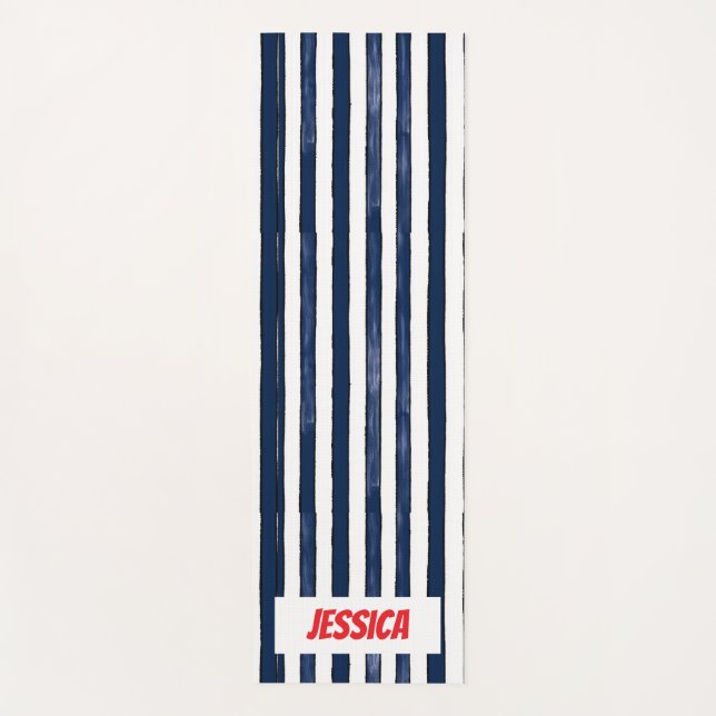 Esterilla De Yoga Abstrack Naval Stripes Seamless (Anverso)