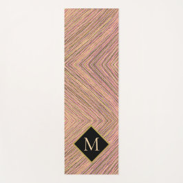Esterilla De Yoga Abstract Stripes Gold Purpurina Monograma