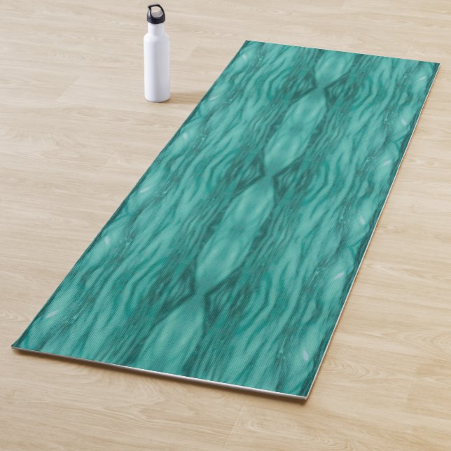 Esterilla De Yoga Abstract teal water ripples pattern (In situ)
