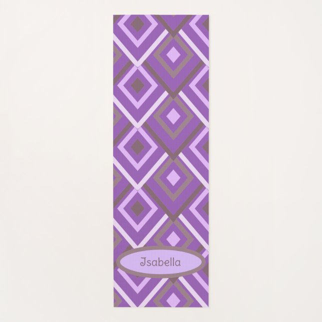 Esterilla De Yoga Abstracto Moderno Morado Personalizado (Anverso)