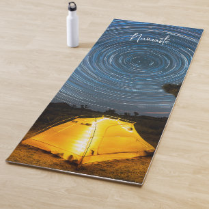 Esterilla De Yoga Acampando Bajo Las Estrellas