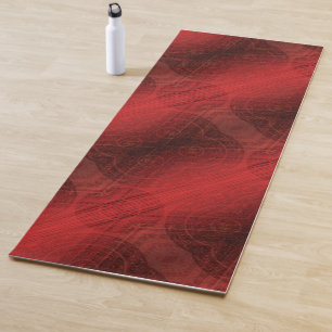 Esterilla De Yoga Aceptación Medallones de Meditación Roja