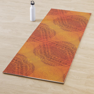 Esterilla De Yoga Aceptación   Medallones del Boho amarillo Naranja 
