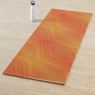 Esterilla De Yoga Aceptación Patrón de Shibori Amarillo Naranja Ro