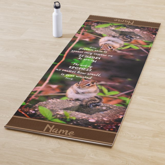 Esterilla De Yoga Actos De Amabilidad Cita Inspiradora Chipmunk (In situ)