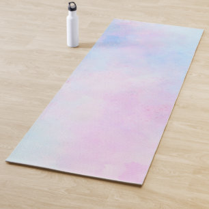 Esterilla De Yoga Acuarela de ensueño azul turquesa rosa