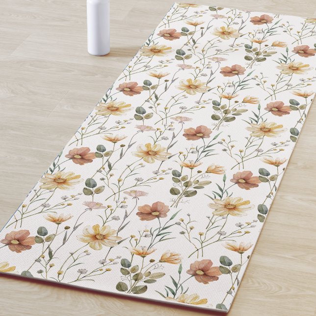 Esterilla De Yoga Acuarela de flores silvestres boho (Subido por el creador)