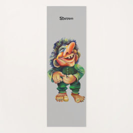 Esterilla De Yoga Acuarela de Ilustracion de Troll divertida en Esca