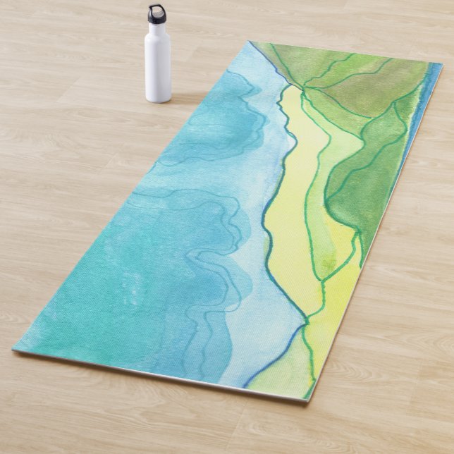 Esterilla De Yoga Acuarela de la isla Valentia (In situ)