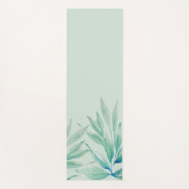 Esterilla De Yoga Acuarela de las plantas oceánicas azules modernas