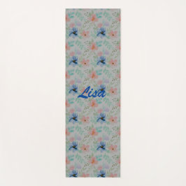 Esterilla De Yoga Acuarela Y Flores 