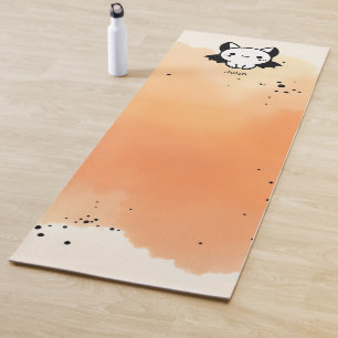 Esterilla De Yoga Adorable Bat Buddy - Arte de guardería Minimalista