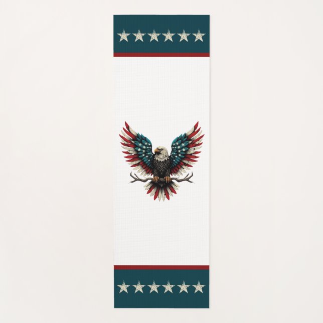 Esterilla De Yoga Águila calva norteamericana/estadounidense patriót (Anverso)