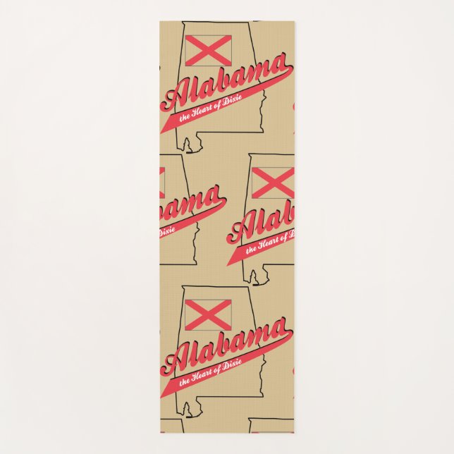 Esterilla De Yoga Alabama Corazón de Dixie (Anverso)