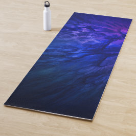 Esterilla De Yoga Alas místicas con plumas azules profundas