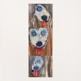 Esterilla De Yoga Alaskan Sled Dog Cachorros en su transporte