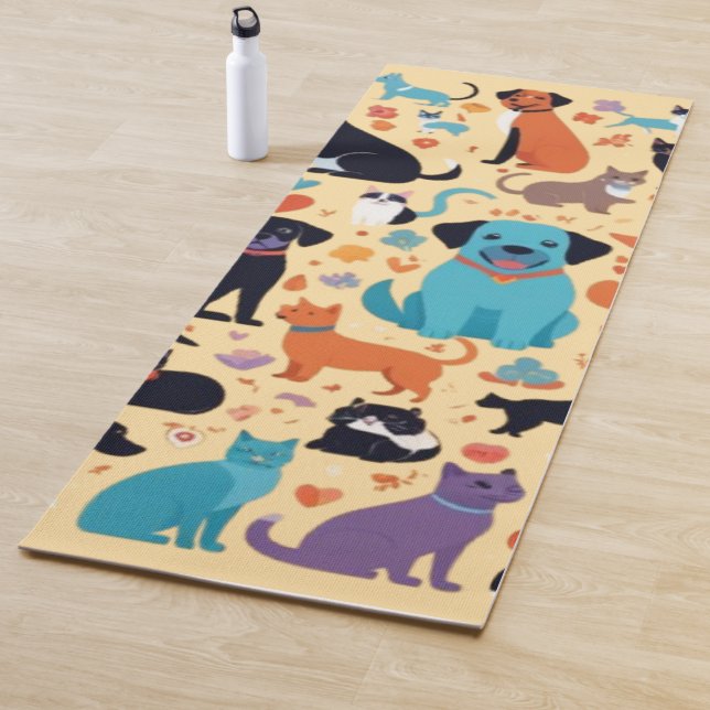 Esterilla De Yoga AlbedoBase XL - Collage de Mascotas de reproducció (In situ)