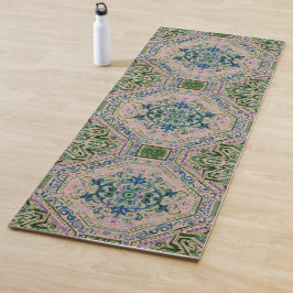 Esterilla De Yoga Alfombra de estampado vintage esmeralda