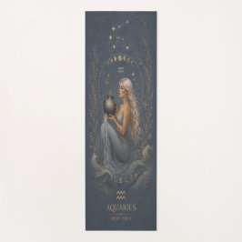 Esterilla De Yoga Alfombra de Meditación Zodiaco Acuario Místico