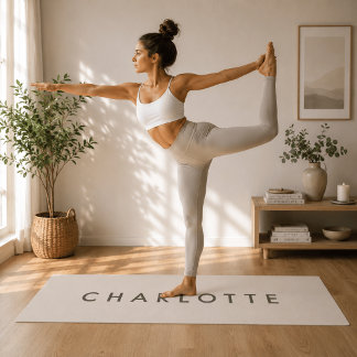 Esterilla De Yoga Alfombra de Yoga Beige Personalizada Moderna
