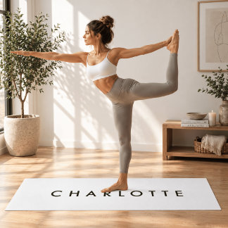 Esterilla De Yoga Alfombra de Yoga Blanca Personalizada Moderna con 