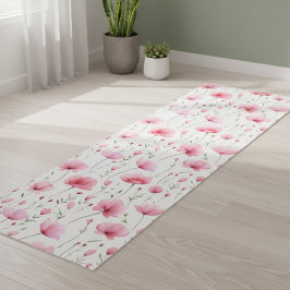 Esterilla De Yoga Alfombra de yoga con flores silvestres en acuarela