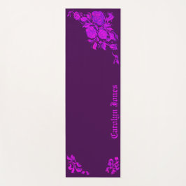 Esterilla De Yoga Alfombra de yoga con grabado de rosa gótica vintag