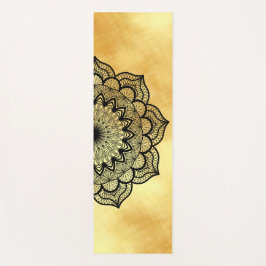 Esterilla De Yoga Alfombra de Yoga con Mandala Negro sobre Fondo de