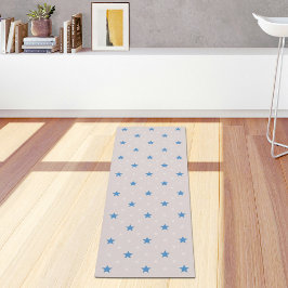 Esterilla De Yoga Alfombra de Yoga con Patrón de Estrellas Gris Clar