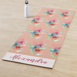 Esterilla De Yoga Alfombra de Yoga con Patrón de Flor de Melocotón P