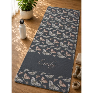 Esterilla De Yoga Alfombra de Yoga con Patrón de Mariposa de Polilla