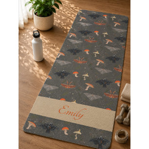 Esterilla De Yoga Alfombra de Yoga con Patrón de Mariposa de Polilla