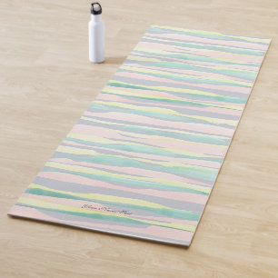 Esterilla De Yoga Alfombra de Yoga con Patrón de Raya de Acuarela Pa