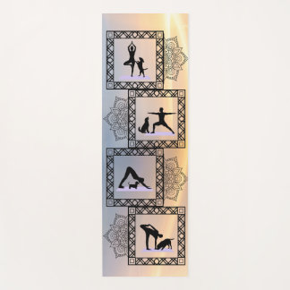 Esterilla De Yoga Alfombra de yoga con silueta de perro geométrico y