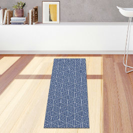 Esterilla De Yoga Alfombra de Yoga de Patrón de Hexágono Azul