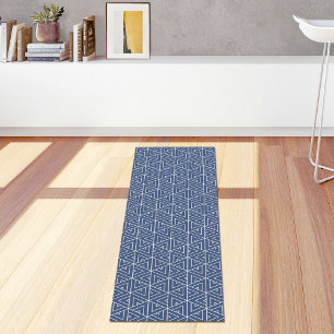 Esterilla De Yoga Alfombra de Yoga de Patrón de Hexágono Azul