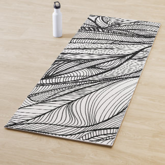 Esterilla De Yoga ALFOMBRA DE YOGA feat. arte de línea dibujada a ma