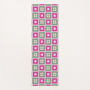 Esterilla De Yoga Alfombra de Yoga Floral Verde y Magenta en Cajas