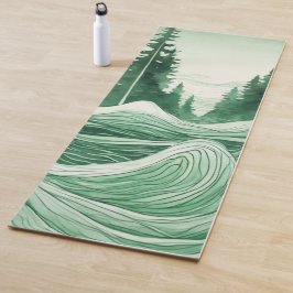 Esterilla De Yoga Alfombra de Yoga Flujo de Naturaleza Bosque Acuare