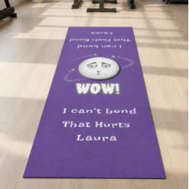 Esterilla De Yoga Alfombra de Yoga Humorística Cara de Luna WOW
