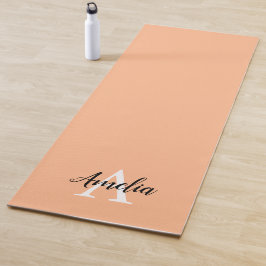 Esterilla De Yoga Alfombra de yoga monograma de color peach