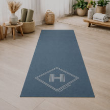 Alfombra de Yoga | Monograma Inicial Geométrico Mo