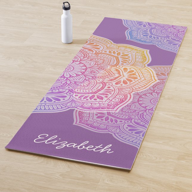 Esterilla De Yoga Alfombra de Yoga Personalizada Mandala Flor Prismá (Subido por el creador)