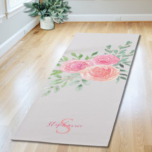 Esterilla De Yoga Alfombra de Yoga Rosas Rosadas Personalizadas