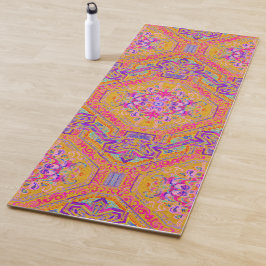 Esterilla De Yoga Alfombra mágica rosa caliente / Naranja Blue Plaid